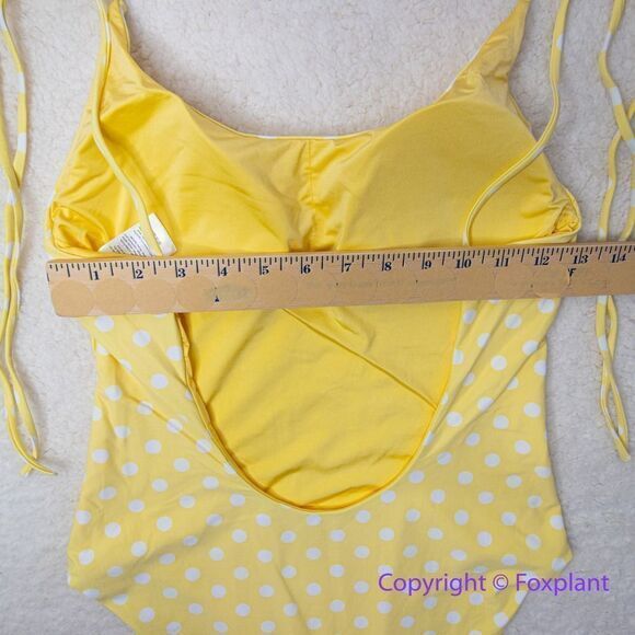NEW Onia Polka Dot Sunshine Yellow Ginny One Piece Swimsuit, size L - Picture 10 of 16